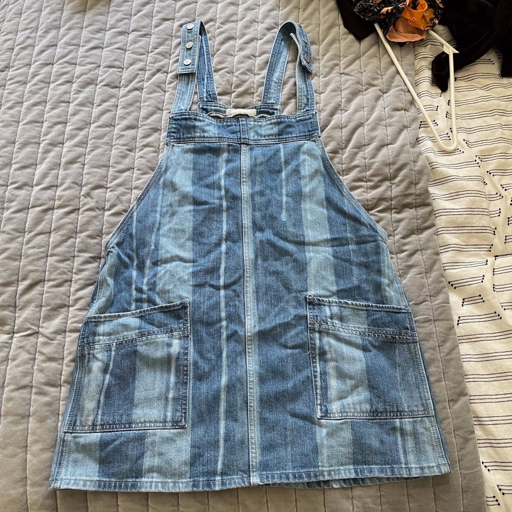 Free People Denim Overall Dress